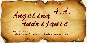 Angelina Andrijanić vizit kartica